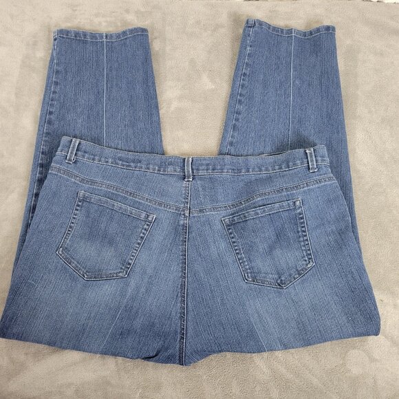 Gloria Vanderbilt Amanda Womens Jeans 22W Plus Medium Blue Denim Zip Fly SL32E - Picture 5 of 10
